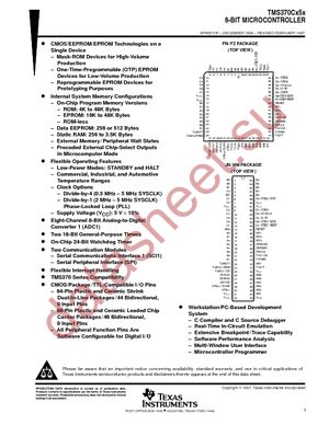 TMS370C150AFNT datasheet  